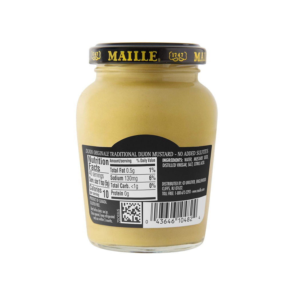 Mustard, Dijon Originale No Added Sulfites, 7.5 Oz, 6 Count (Packaging May Vary)