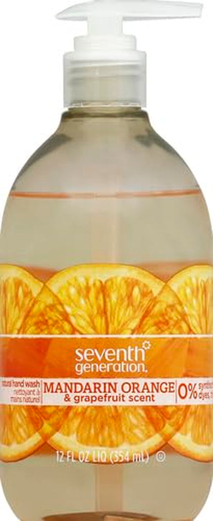 Liquid Hand Soap, Mandarin Orange & Grapefruit, Gentle Plant-Based Formula, 12 Fl Oz