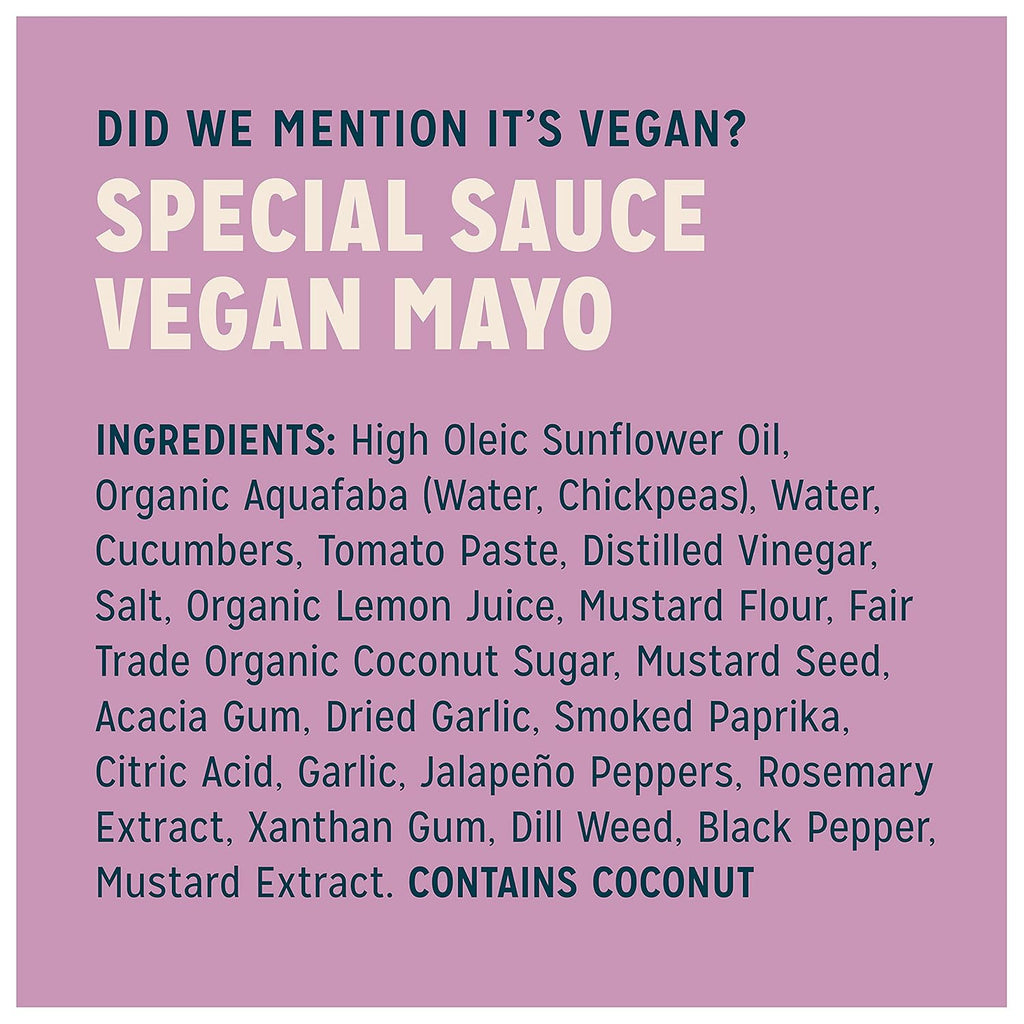 Sir Kensington'S Vegan Mayo Special Sauce Keto Diet Certified Gluten Free Certified Vegan Soy Free Non- GMO Project Verified Shelf-Stable 12 Oz