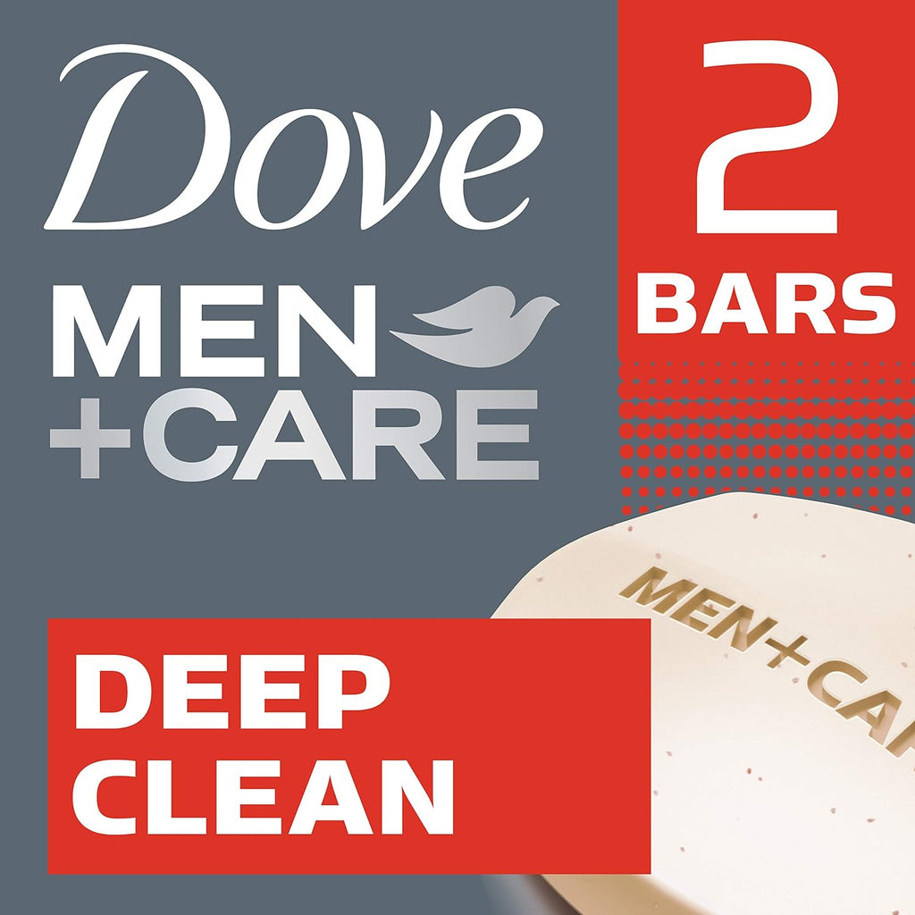 Dove Men+Care Men'S Bar Soap More Moisturizing than Bar Soap Deep Clean Effectively Washes Away Bacteria, Nourishes Your Skin 3.75 Oz 2 Bars