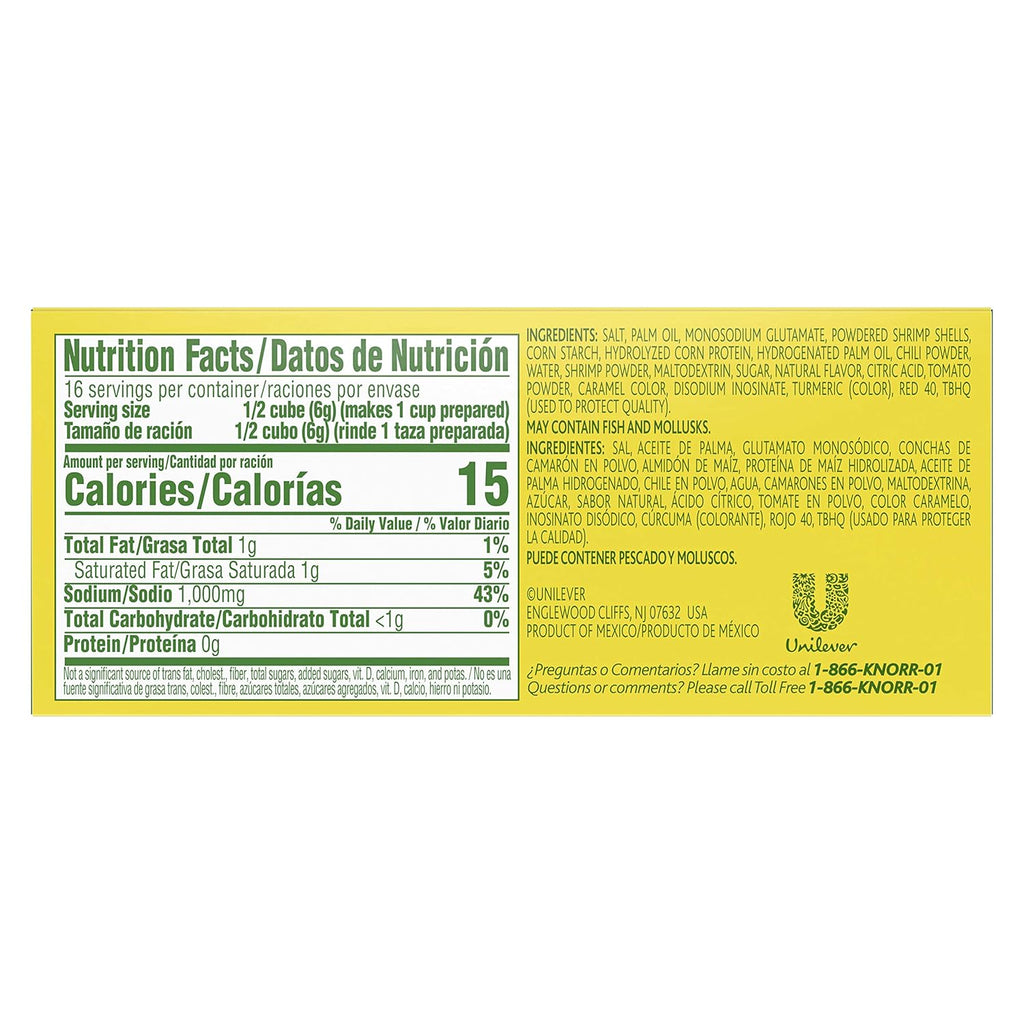 Bouillon Cubes for Sauces, Soups and Stews Shrimp Flavor Bouillon/Caldo Camarón Naturally Flavored 3.1 Oz, 8 Ct