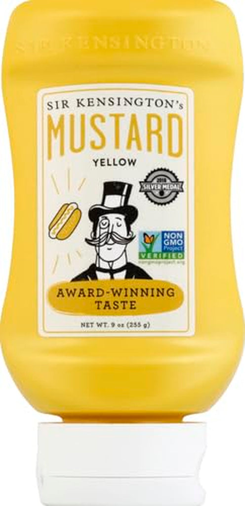 Mustard, Yellow, Gluten Free, Certified Vegan, Non- GMO Project Verified, from 100% Grade-A Mustard Seeds, Shelf-Stable, 9 Oz