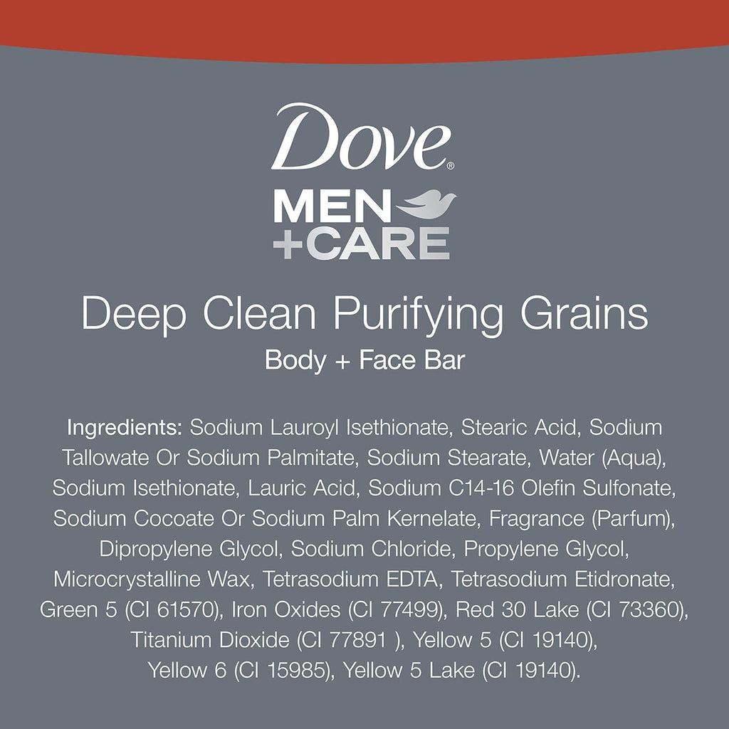 Dove Men+Care Men'S Bar Soap More Moisturizing than Bar Soap Deep Clean Effectively Washes Away Bacteria, Nourishes Your Skin 3.75 Oz 2 Bars