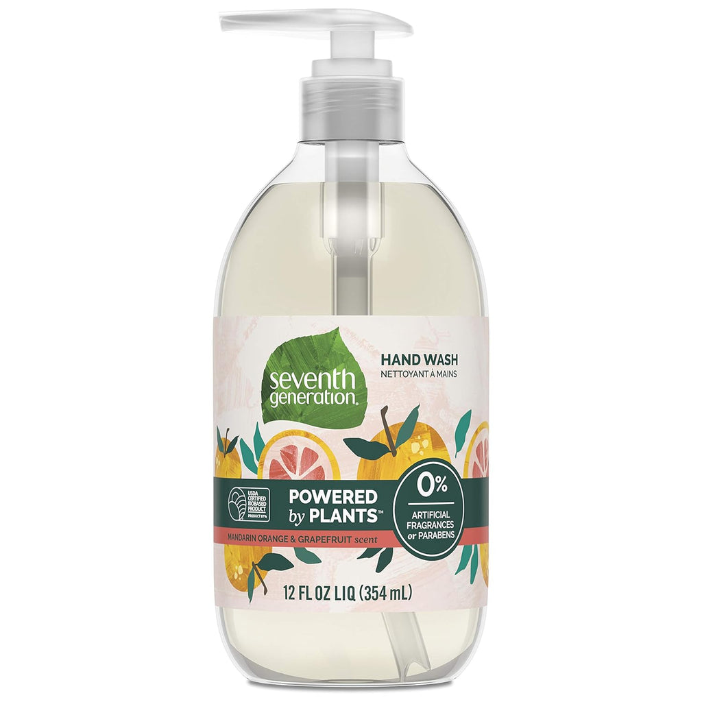 Liquid Hand Soap, Mandarin Orange & Grapefruit, Gentle Plant-Based Formula, 12 Fl Oz