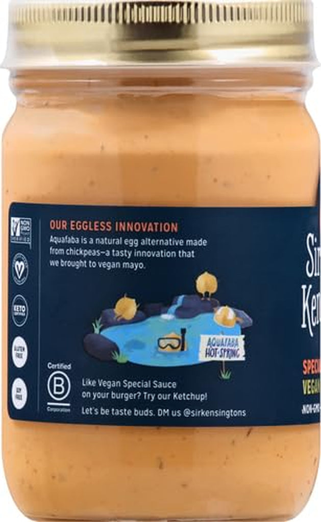 Sir Kensington'S Vegan Mayo Special Sauce Keto Diet Certified Gluten Free Certified Vegan Soy Free Non- GMO Project Verified Shelf-Stable 12 Oz