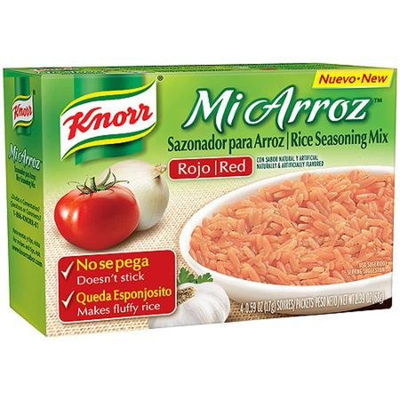 Red Rice Seasong Mix Mi Arroz - 1 Box of 4 - 0.59 Ounce Packets