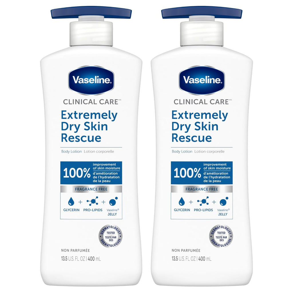 NEW Extremely Dry Skin Rescue Body Lotion Healing Moisture Lotion 13.5 FL OZ (400Ml) - 2-PACK