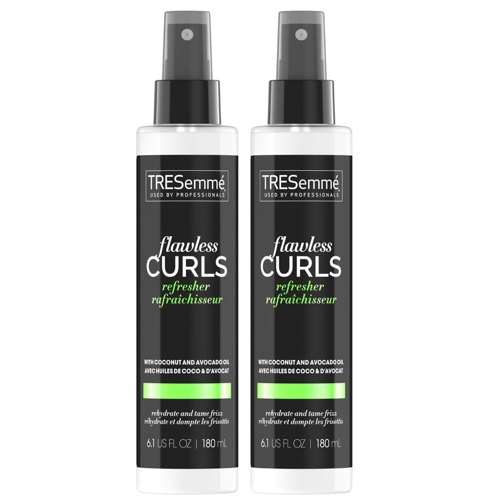 Conditioner, Leave-In Spray - Flawless Curls Refresher Spray with Coconut & Avocado Oil for Hair, Anti-Frizz Hair Products, Curly Hair Conditioner, Scented, 6.1 Oz (Pack of 2)