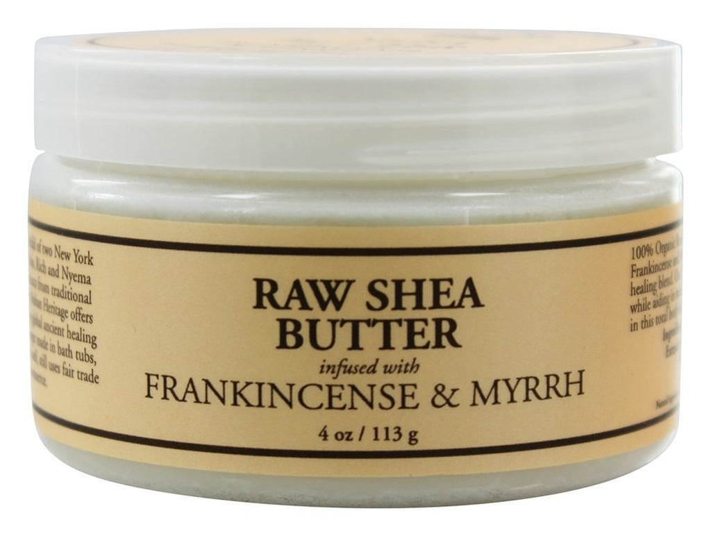 Raw Shea Butter Infused with Frankincense and Myrrh 4 Ounce ( Pack of 2 )