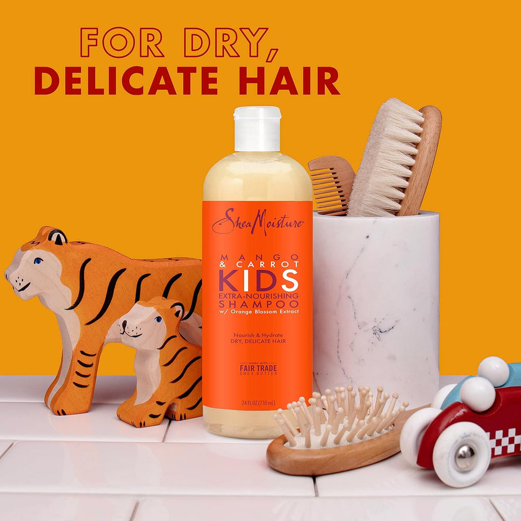 Kids Shampoo Extra-Nourishing Mango & Carrot for Dry, Delicate Hair 24 Fl Oz