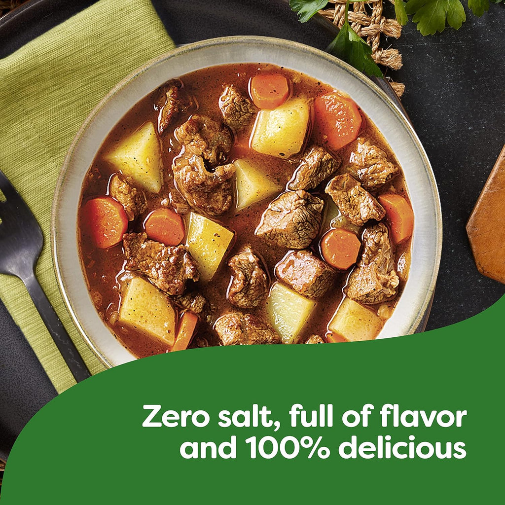 Zero Salt Powder Bouillon for Sauces, Gravies and Soups, Natural Beef Flavor Bouillon with No Artificial Flavors or Preservatives 2.6Oz