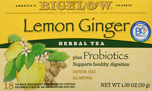 Bigelow Lemon Ginger Probiotics Herbal Tea