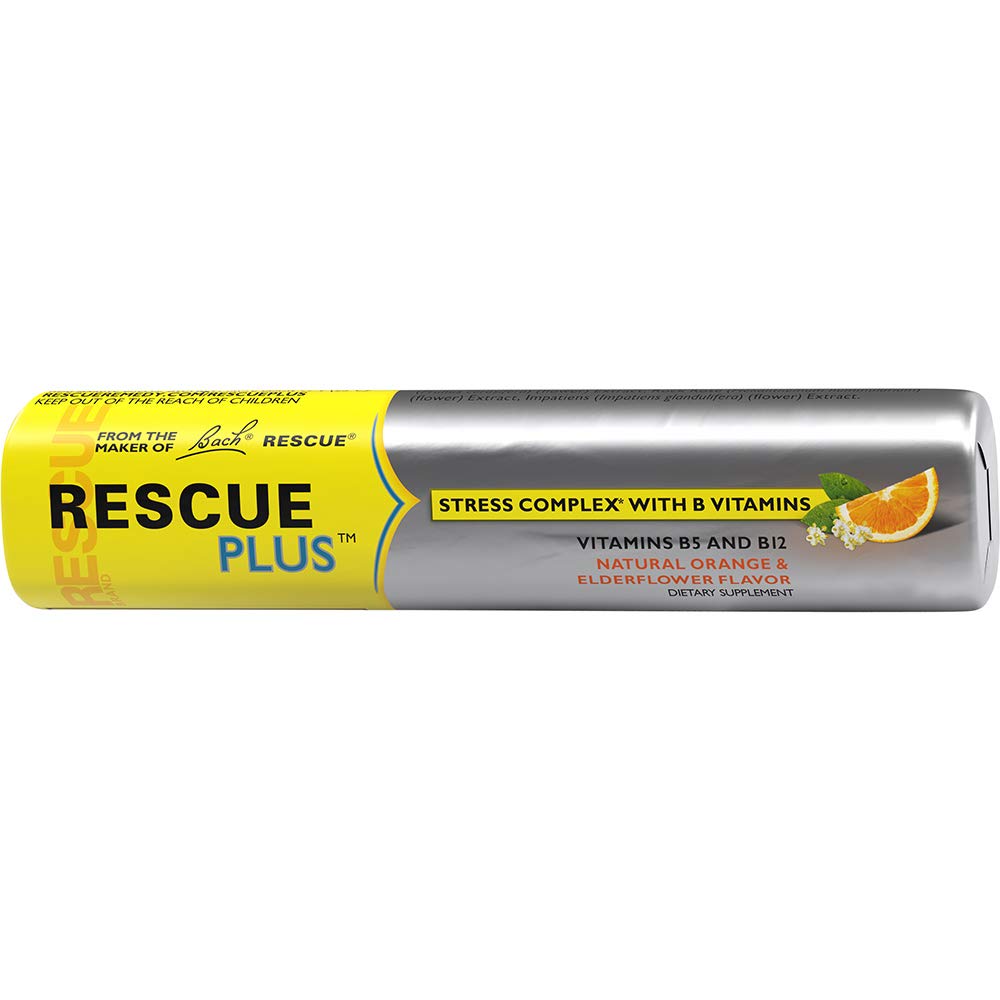 Bach Rescue Plus Lozenges Natural Orange and Elderflower Flavor