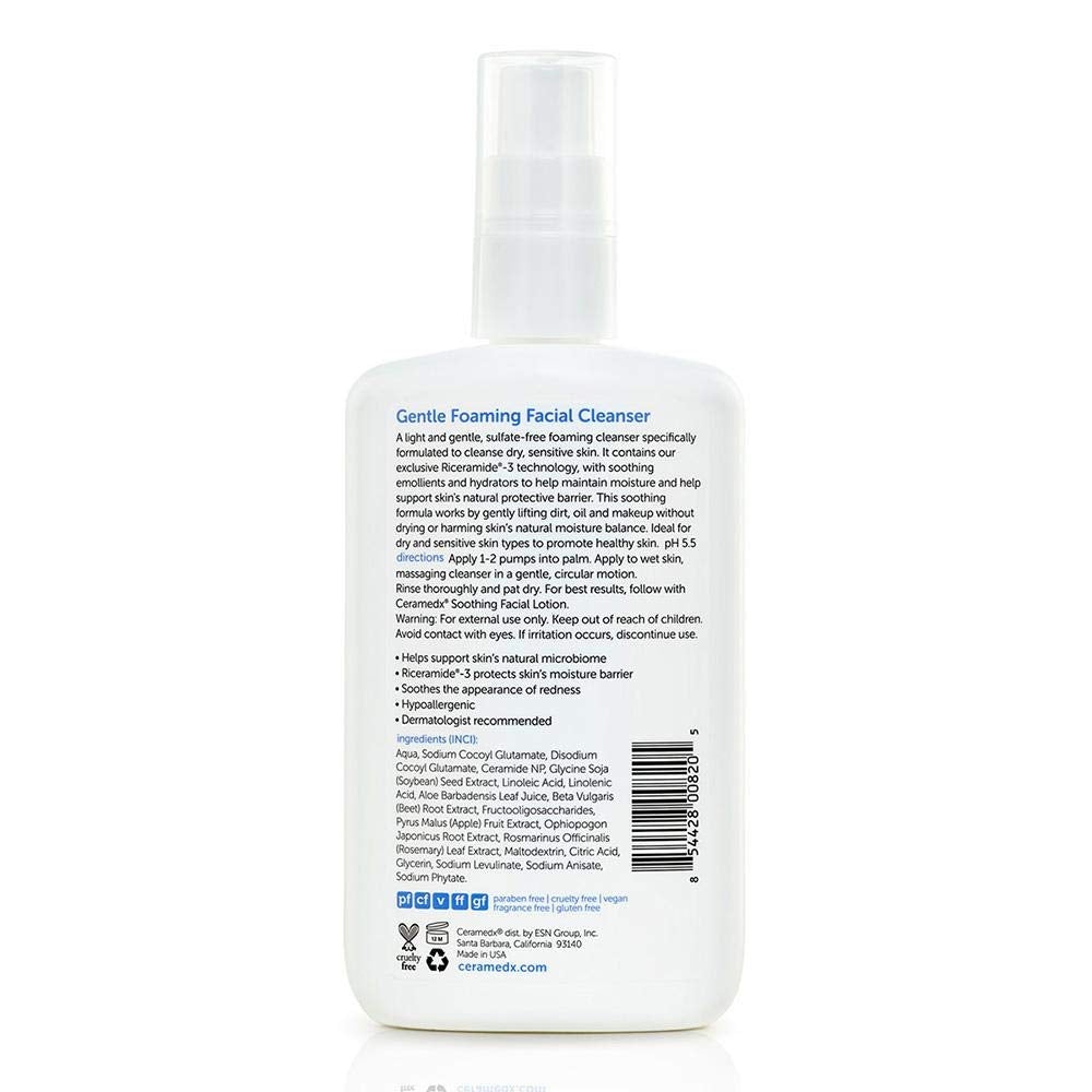 Ceramedx Gentle Foaming Facial Cleanser