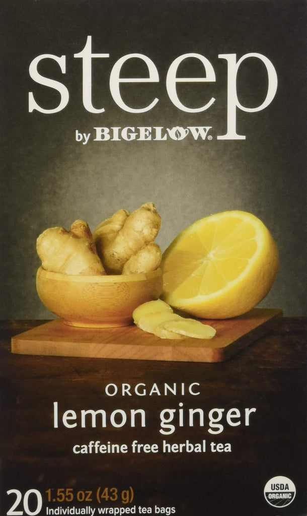 Bigelow Tea Steep Lemon Ginger Organic Herbal Tea