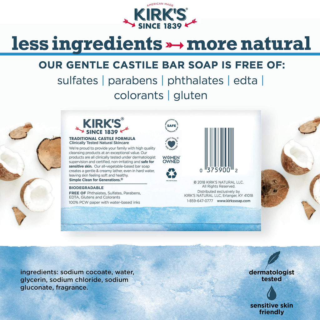 Castile Bar Soap by Kirk’s